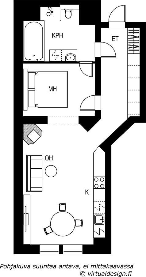 Spacious Apartment - 1 Bedroom with Kitchen